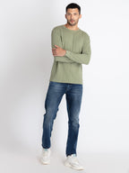 Mens Solid Round Neck T-Shirt