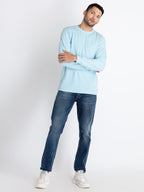Mens Solid Round Neck T-Shirt
