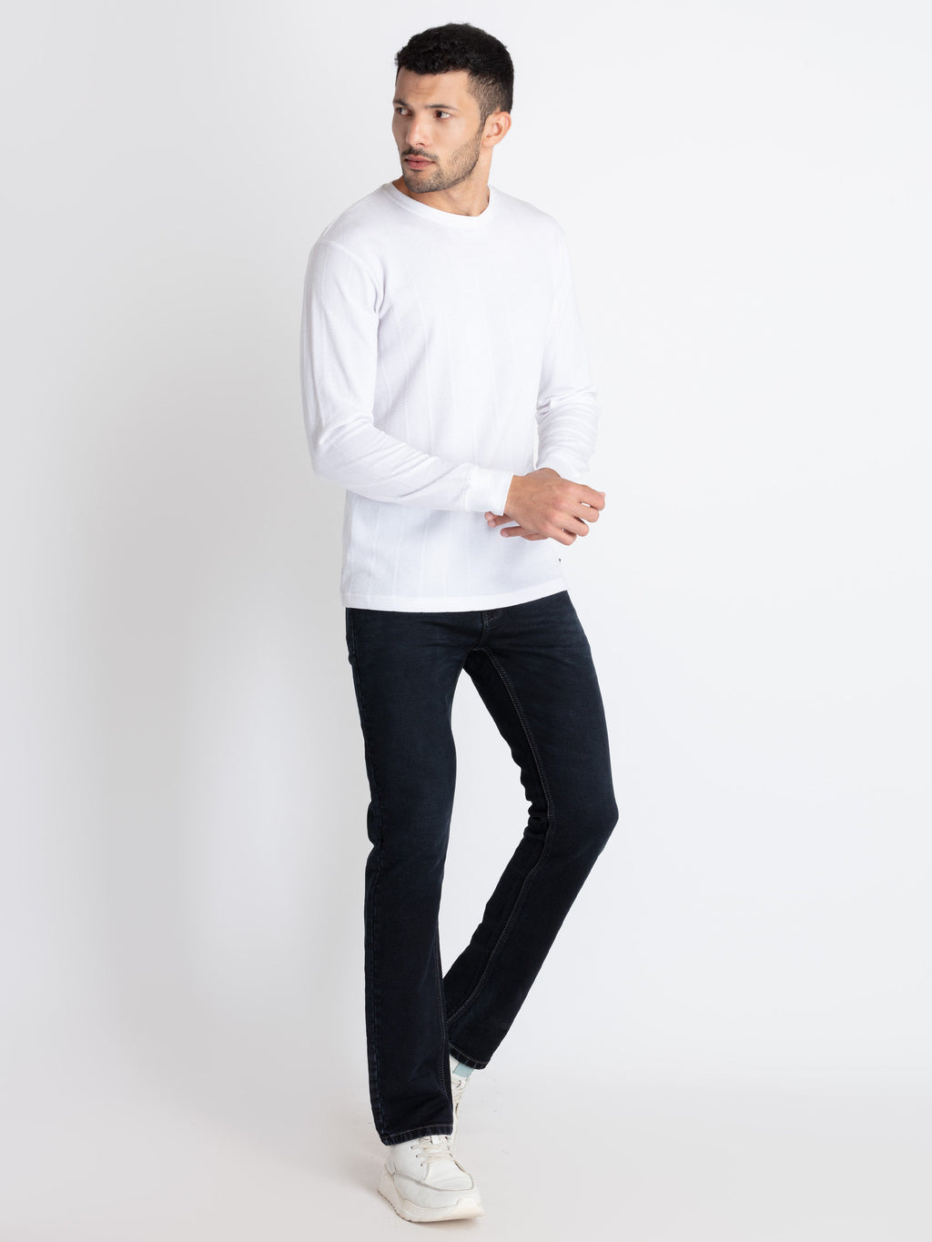 Mens Solid Round Neck T-Shirt