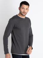 Mens Solid Round Neck T-Shirt