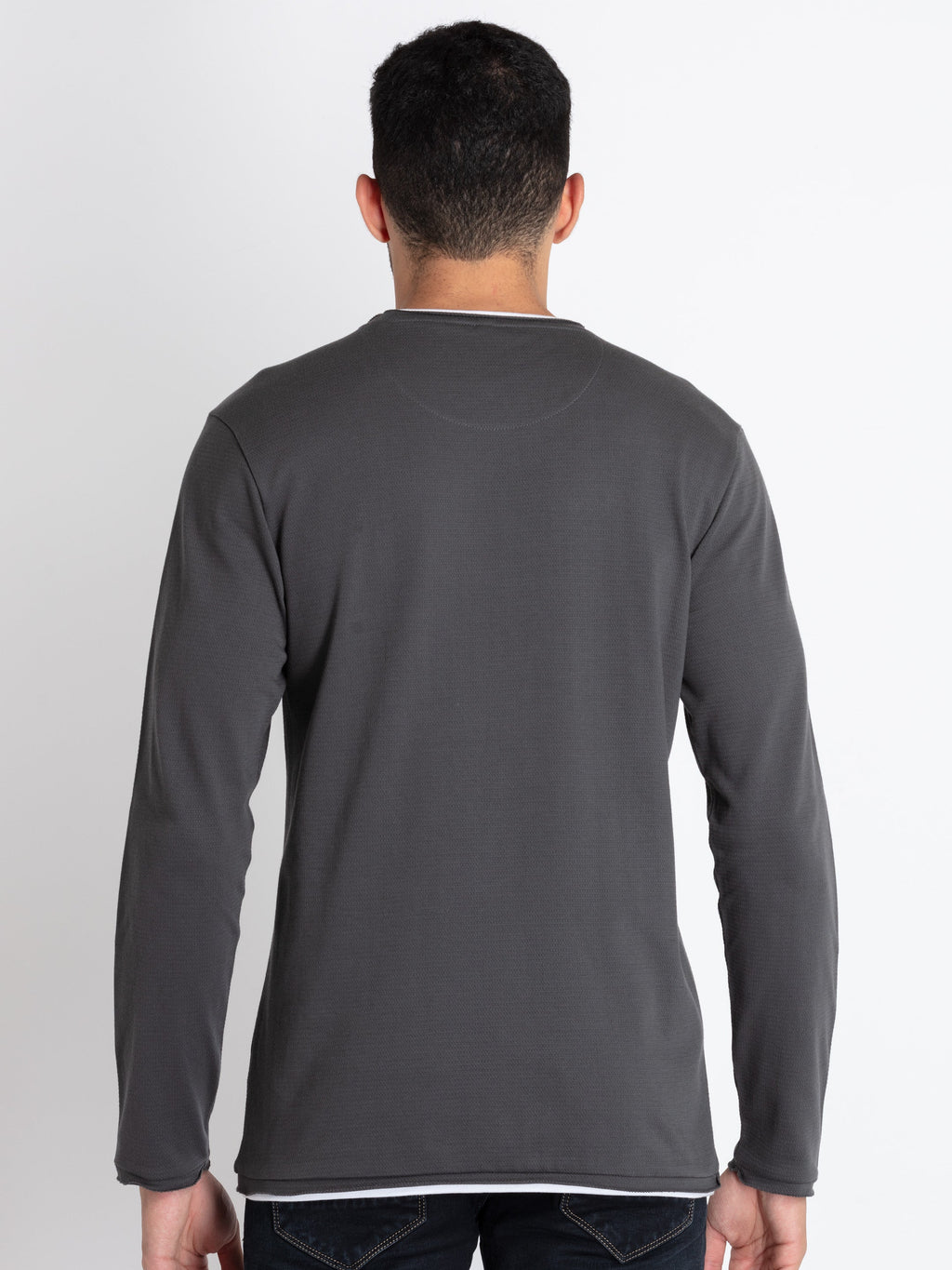 Mens Solid Round Neck T-Shirt