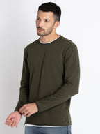 Mens Solid Round Neck T-Shirt