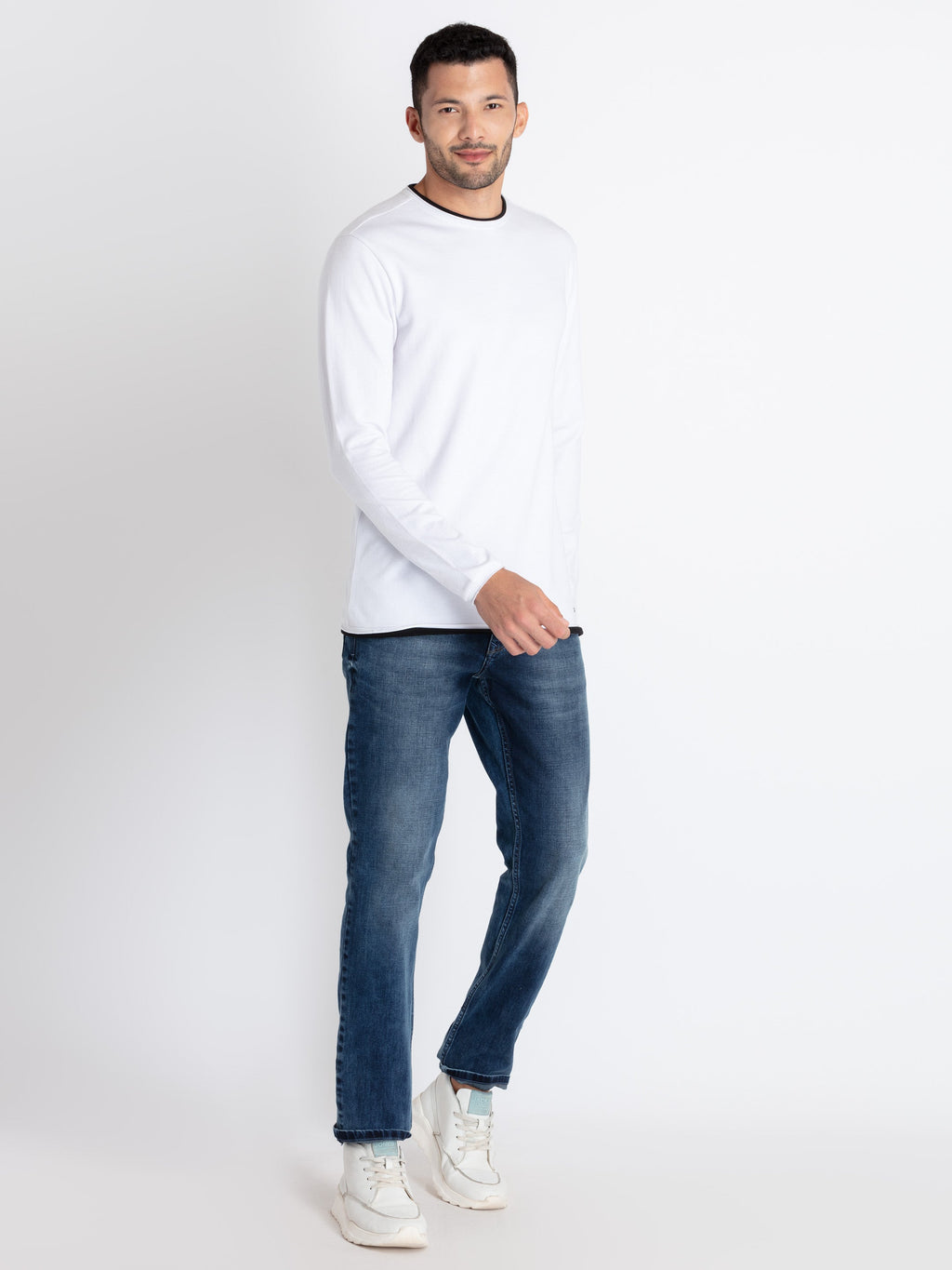 Mens Solid Round Neck T-Shirt