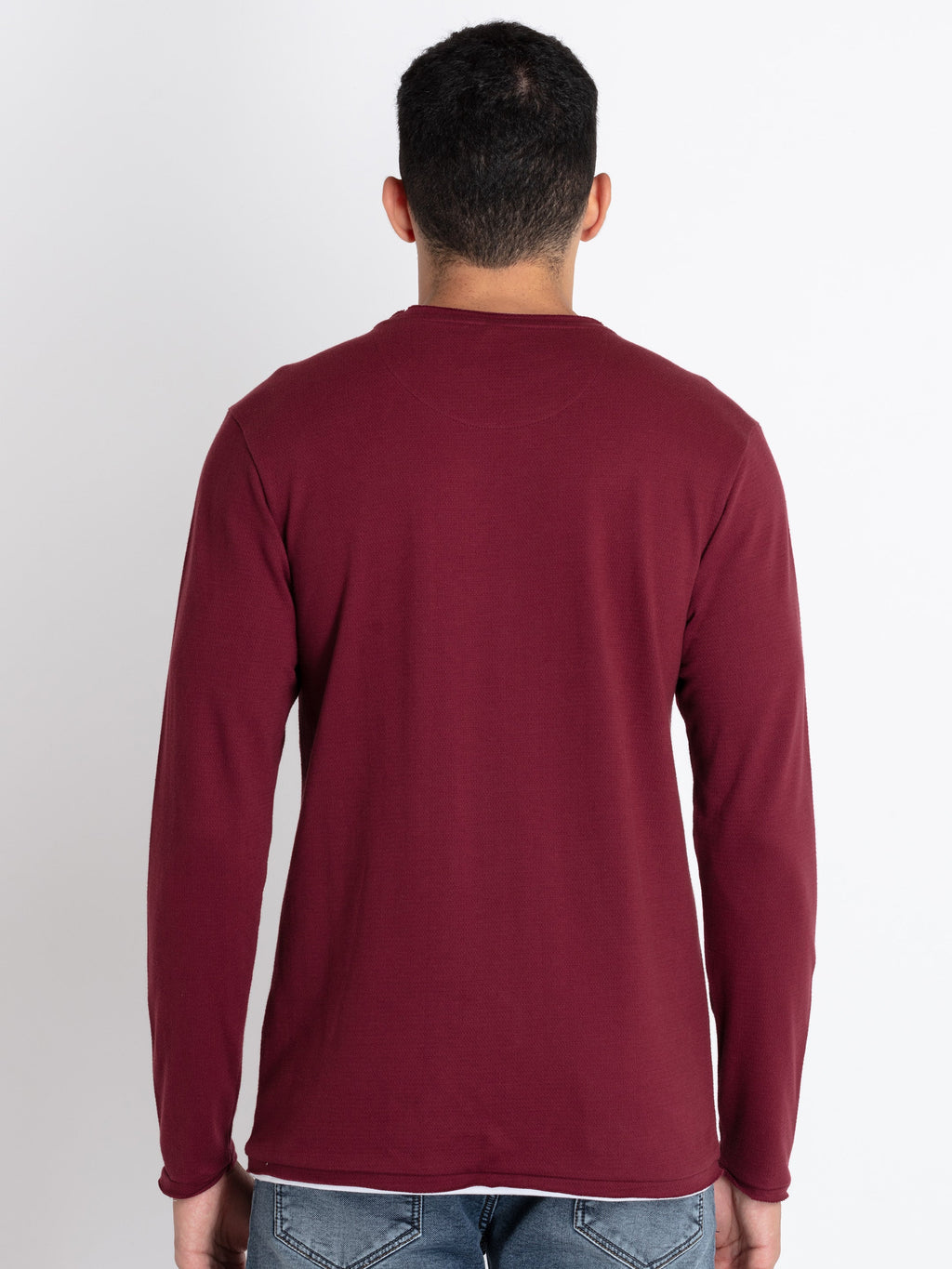 Mens Solid Round Neck T-Shirt
