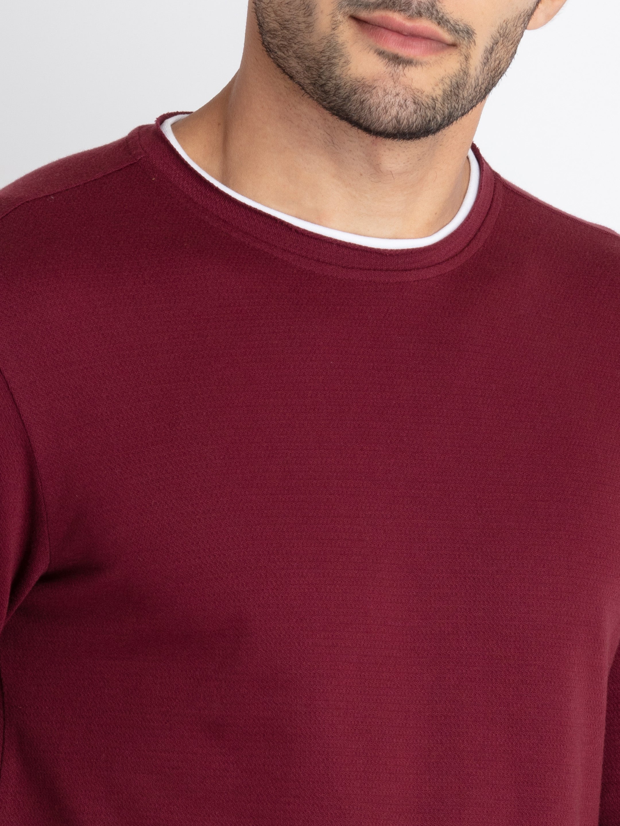 Mens Solid Round Neck T-Shirt