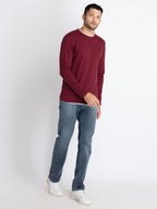 Mens Solid Round Neck T-Shirt