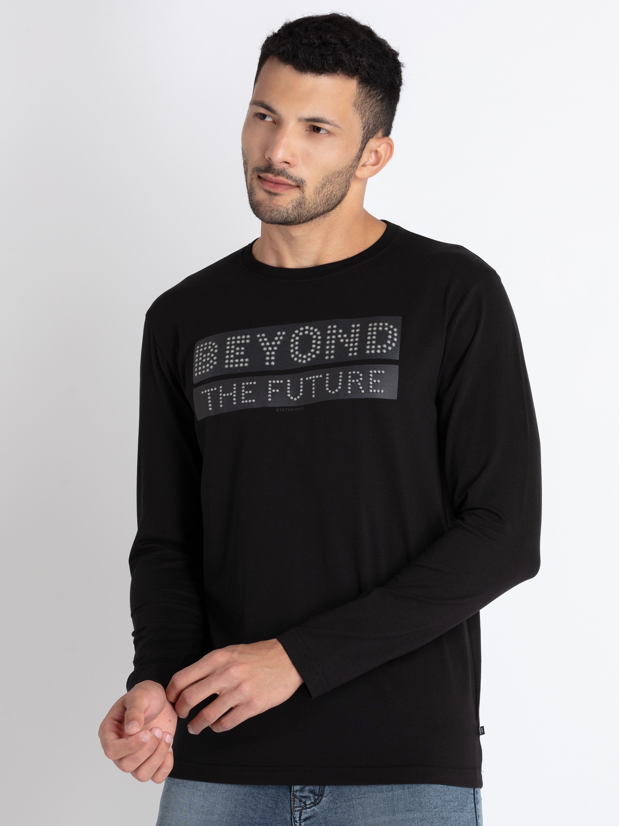 Mens Printed Round Neck T-Shirt