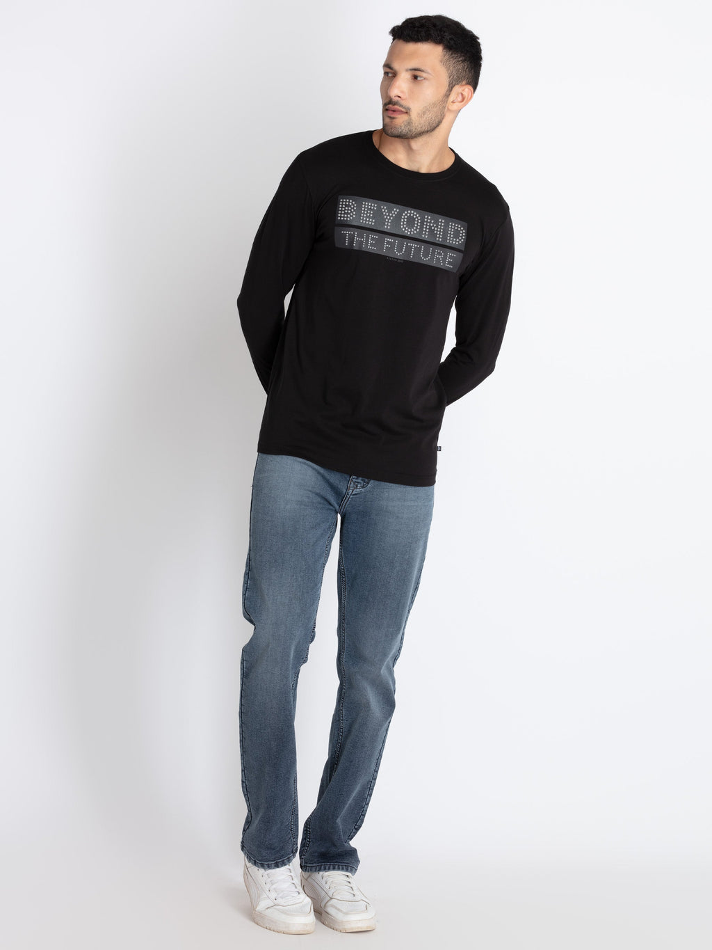 Mens Printed Round Neck T-Shirt