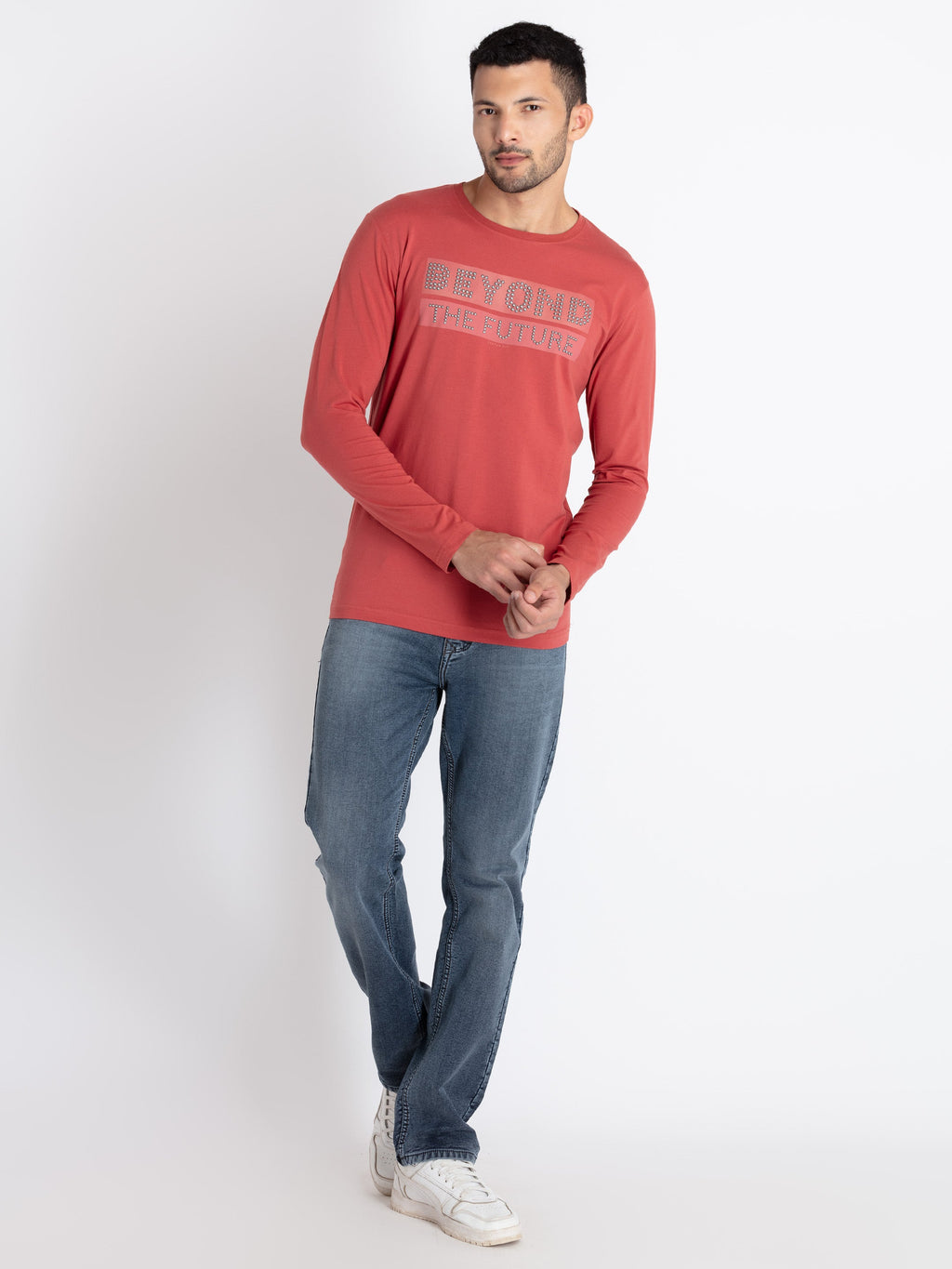 Mens Printed Round Neck T-Shirt