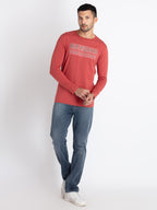 Mens Printed Round Neck T-Shirt