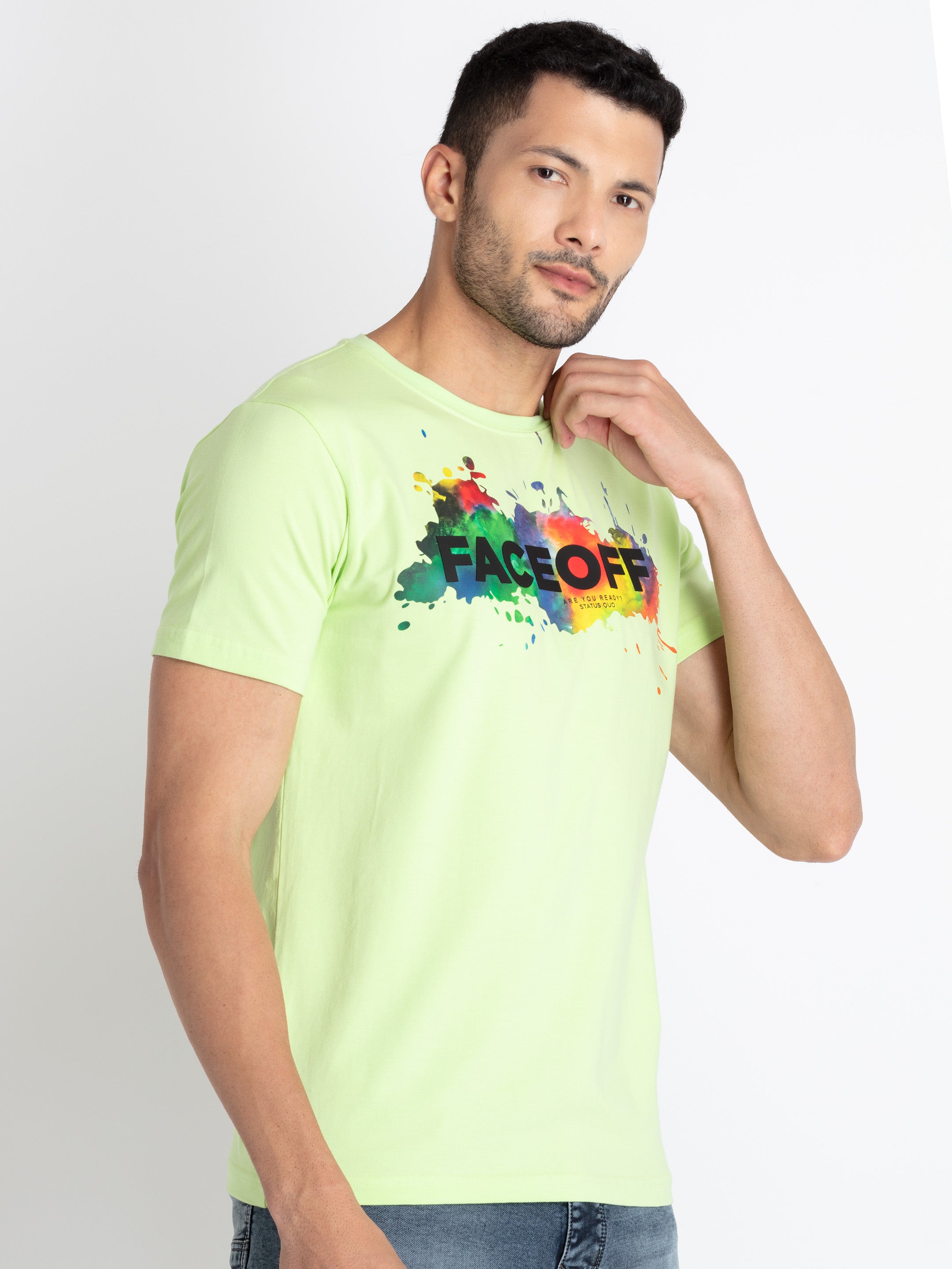 Mens Printed Round Neck T-Shirt