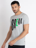 Mens Printed Round Neck T-Shirt