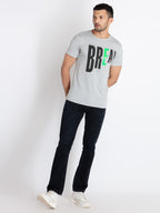 Mens Printed Round Neck T-Shirt