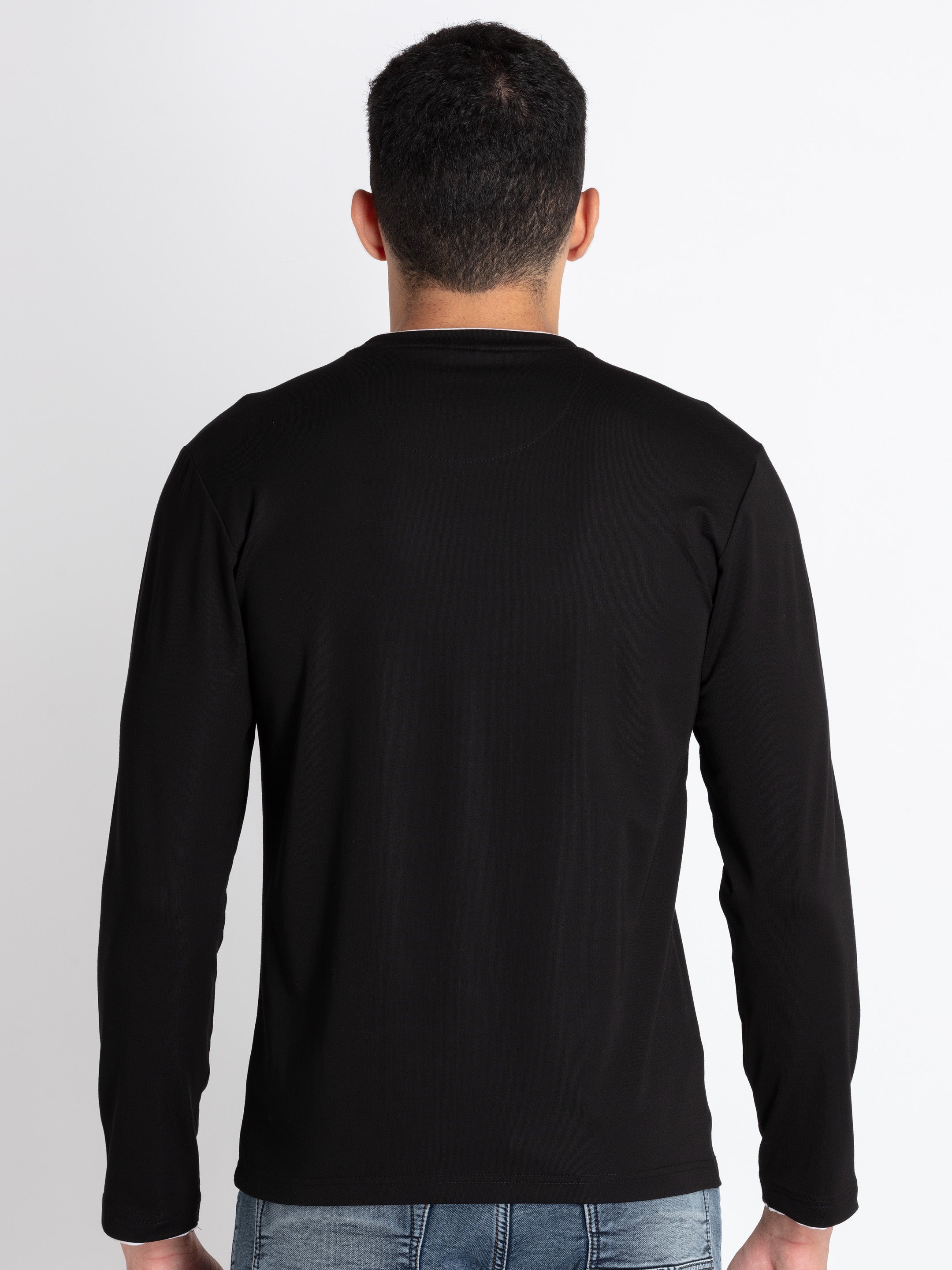 Mens Solid Round Neck T-Shirt