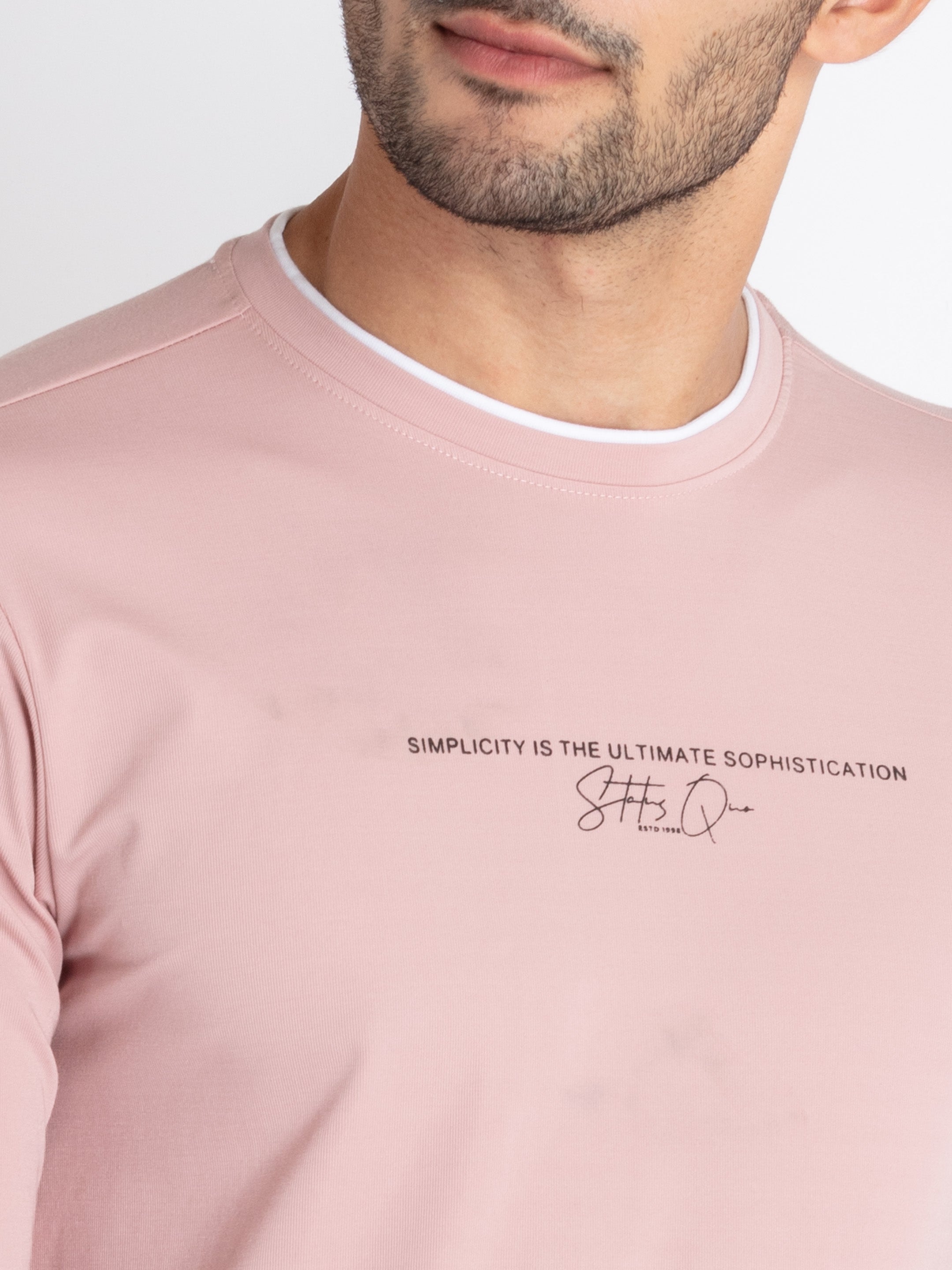 Mens Solid Round Neck T-Shirt