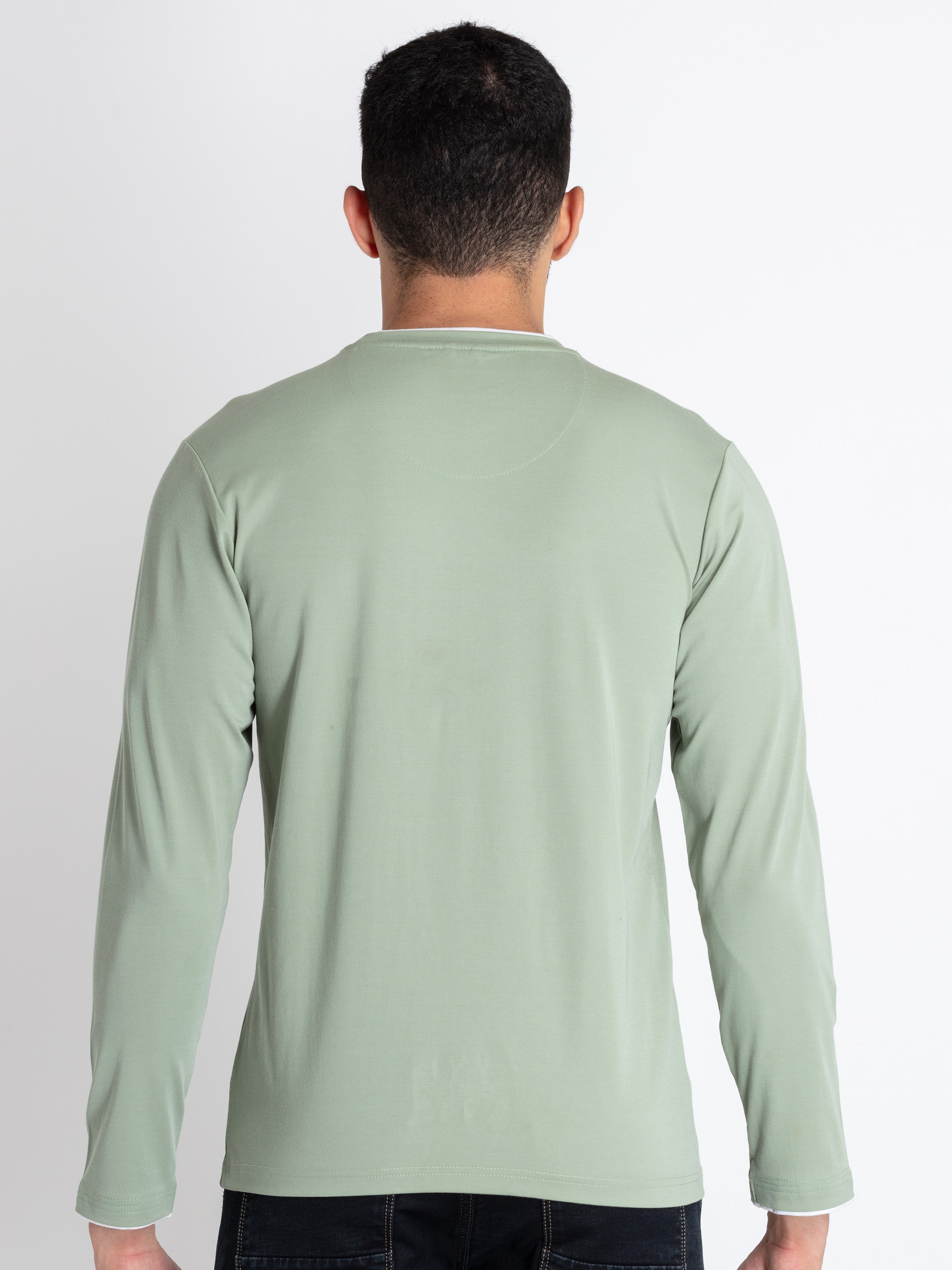 Mens Solid Round Neck T-Shirt