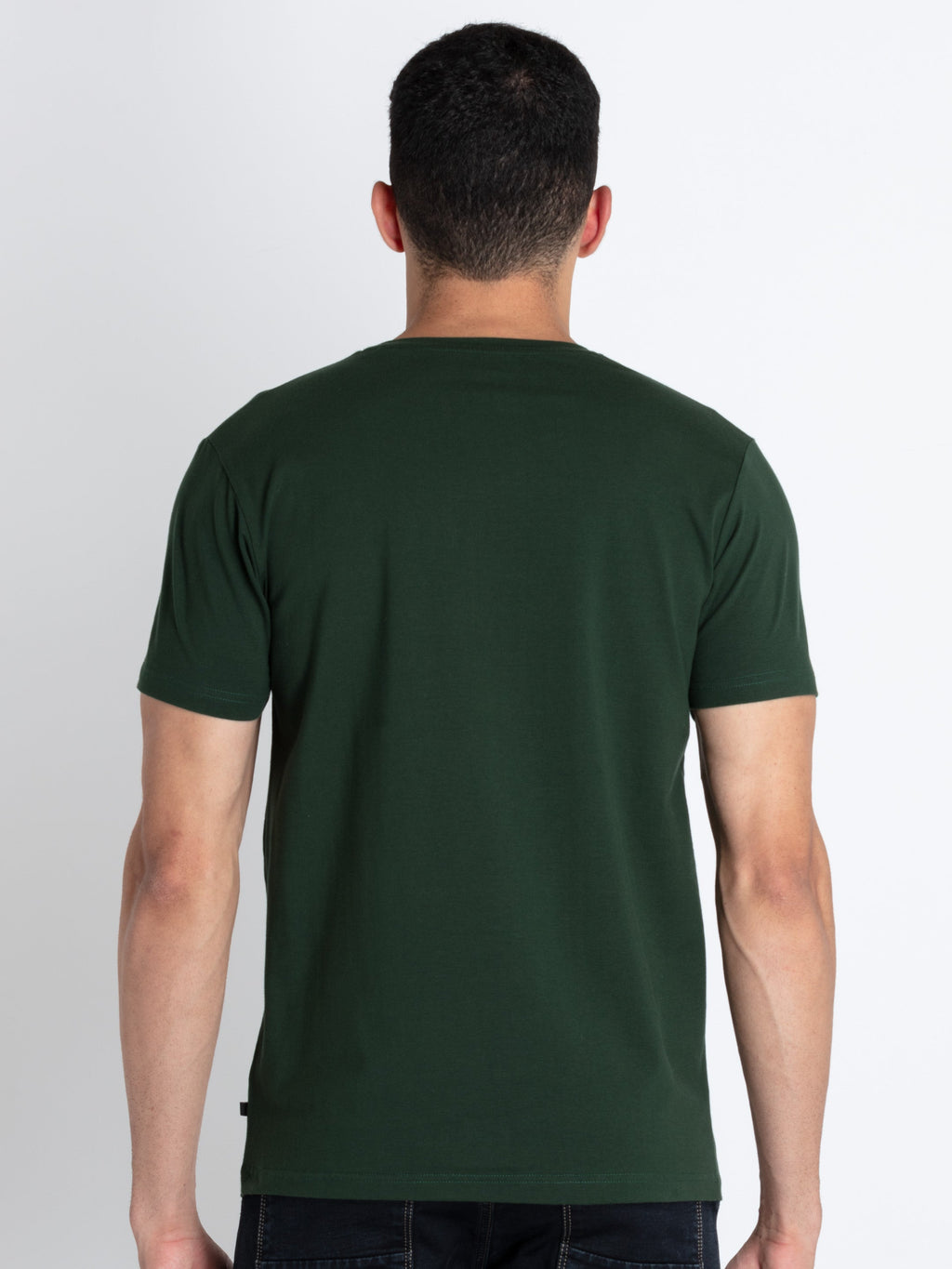 Mens Solid Round Neck T-Shirt