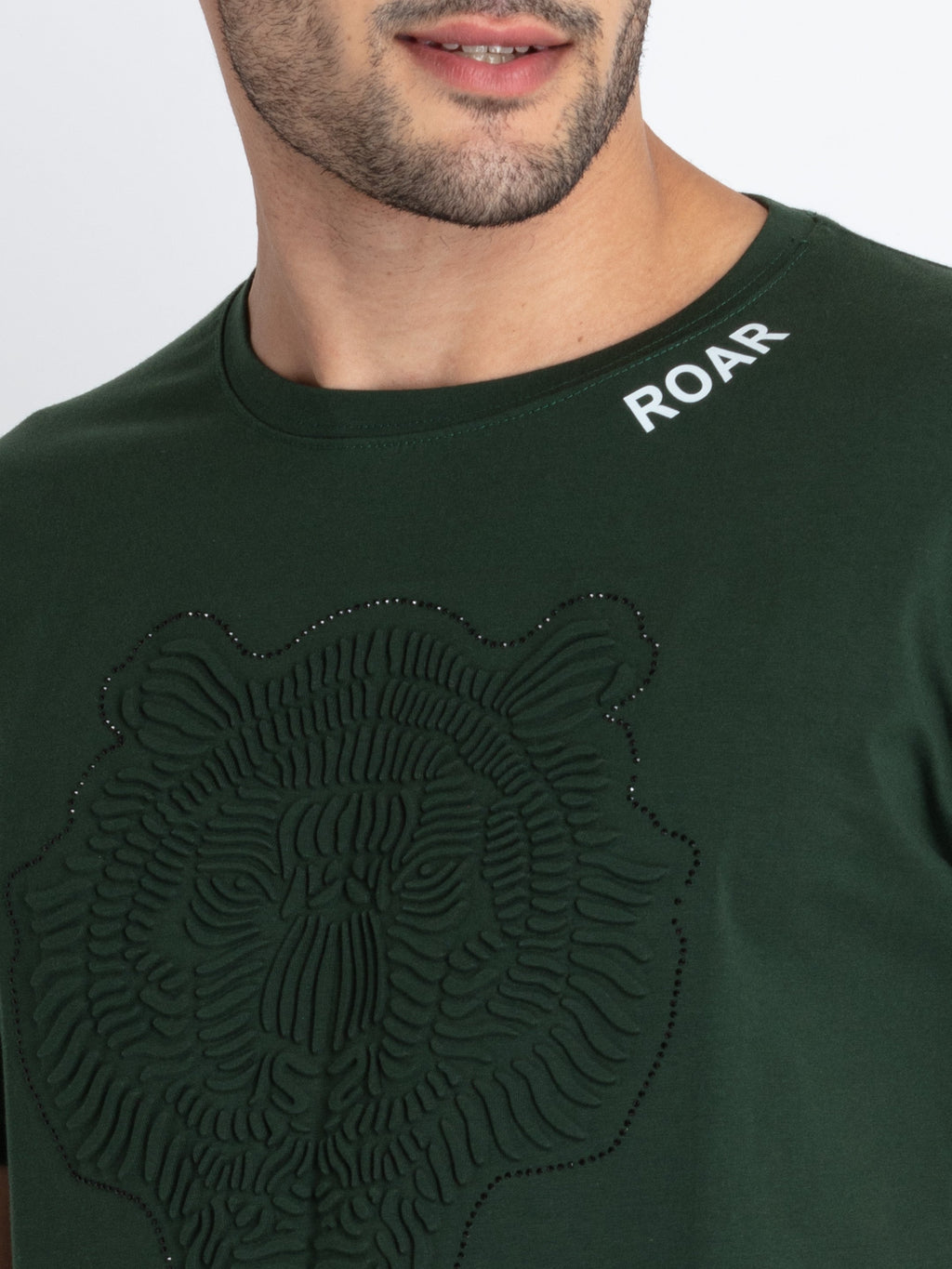 Mens Solid Round Neck T-Shirt