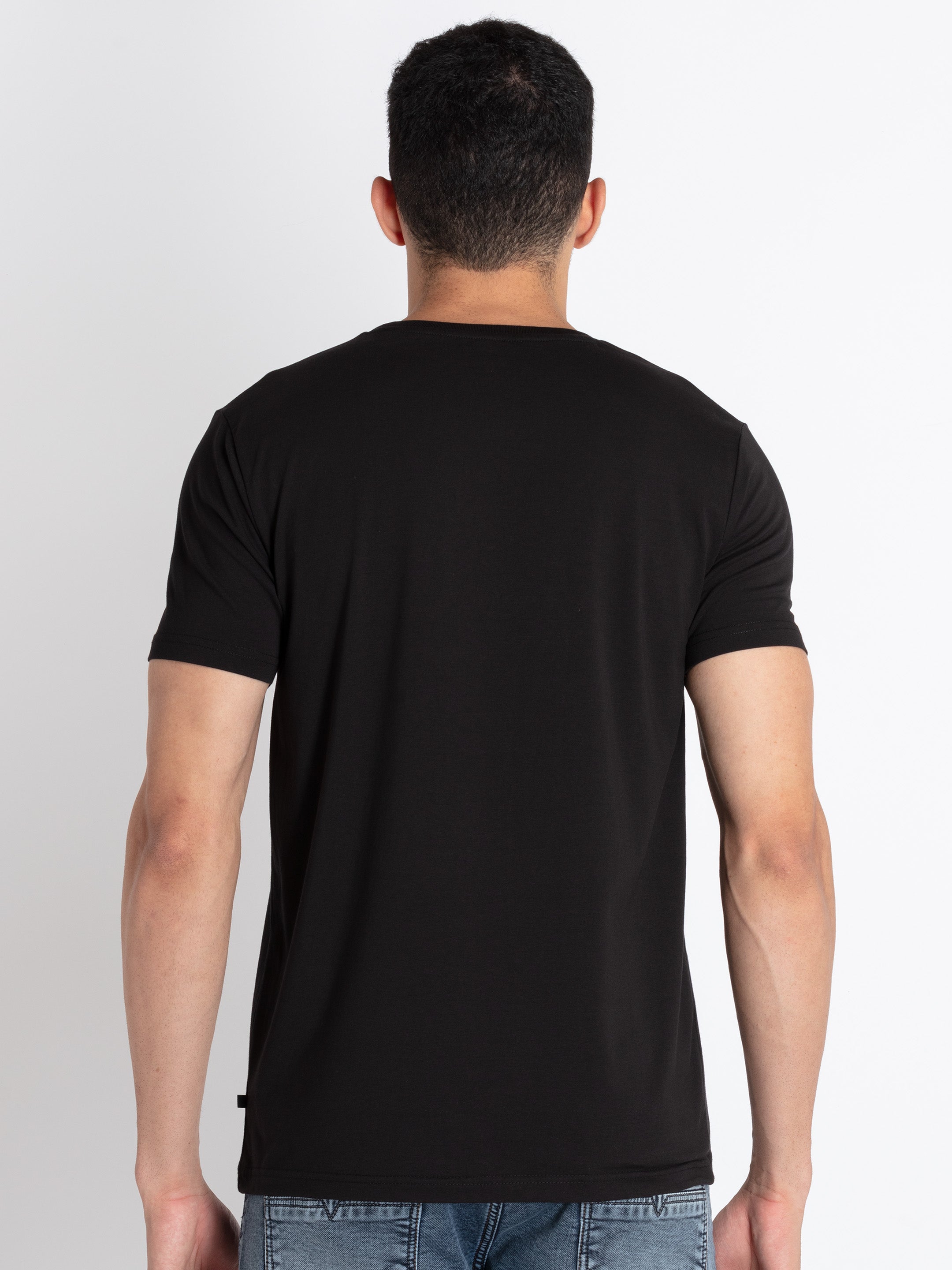 Mens Printed Round Neck T-Shirt
