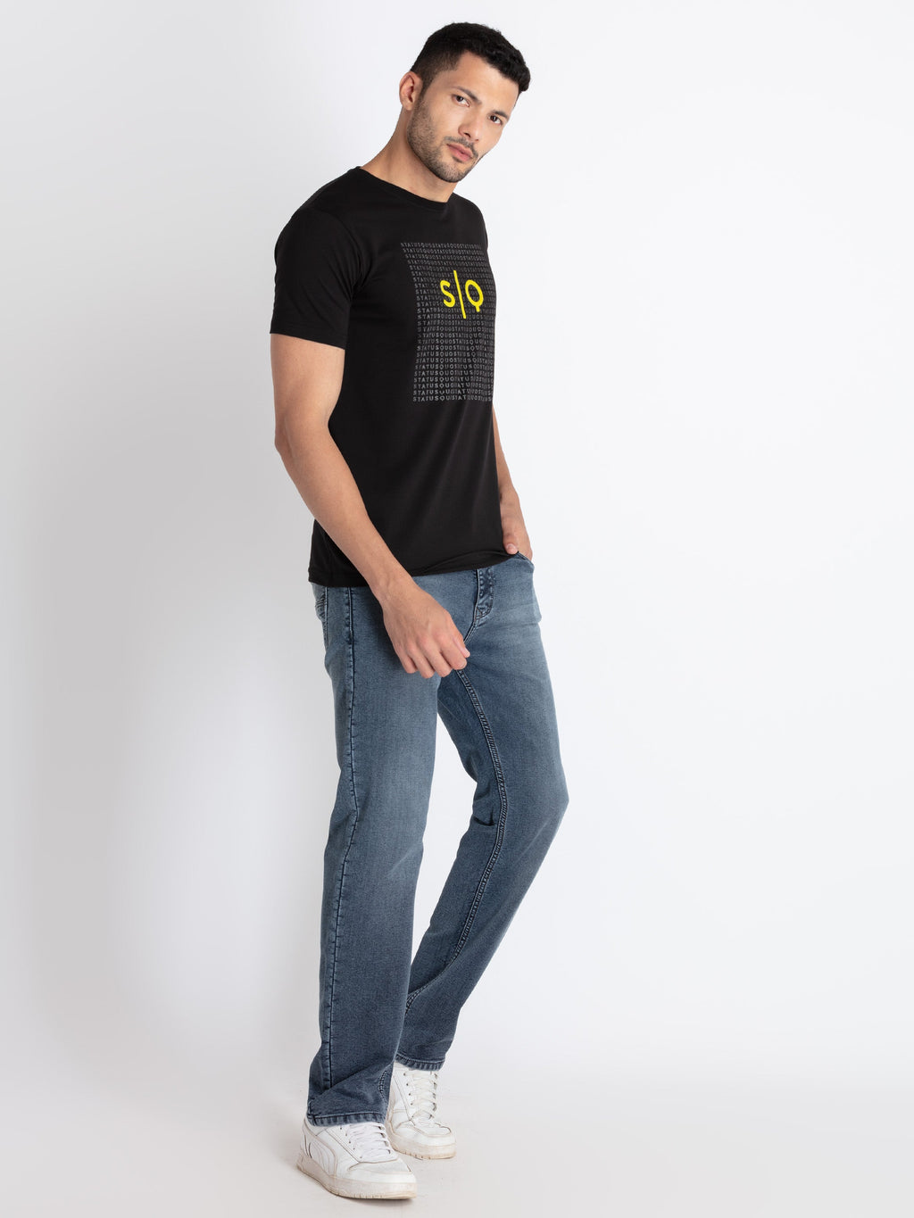 Mens Printed Round Neck T-Shirt