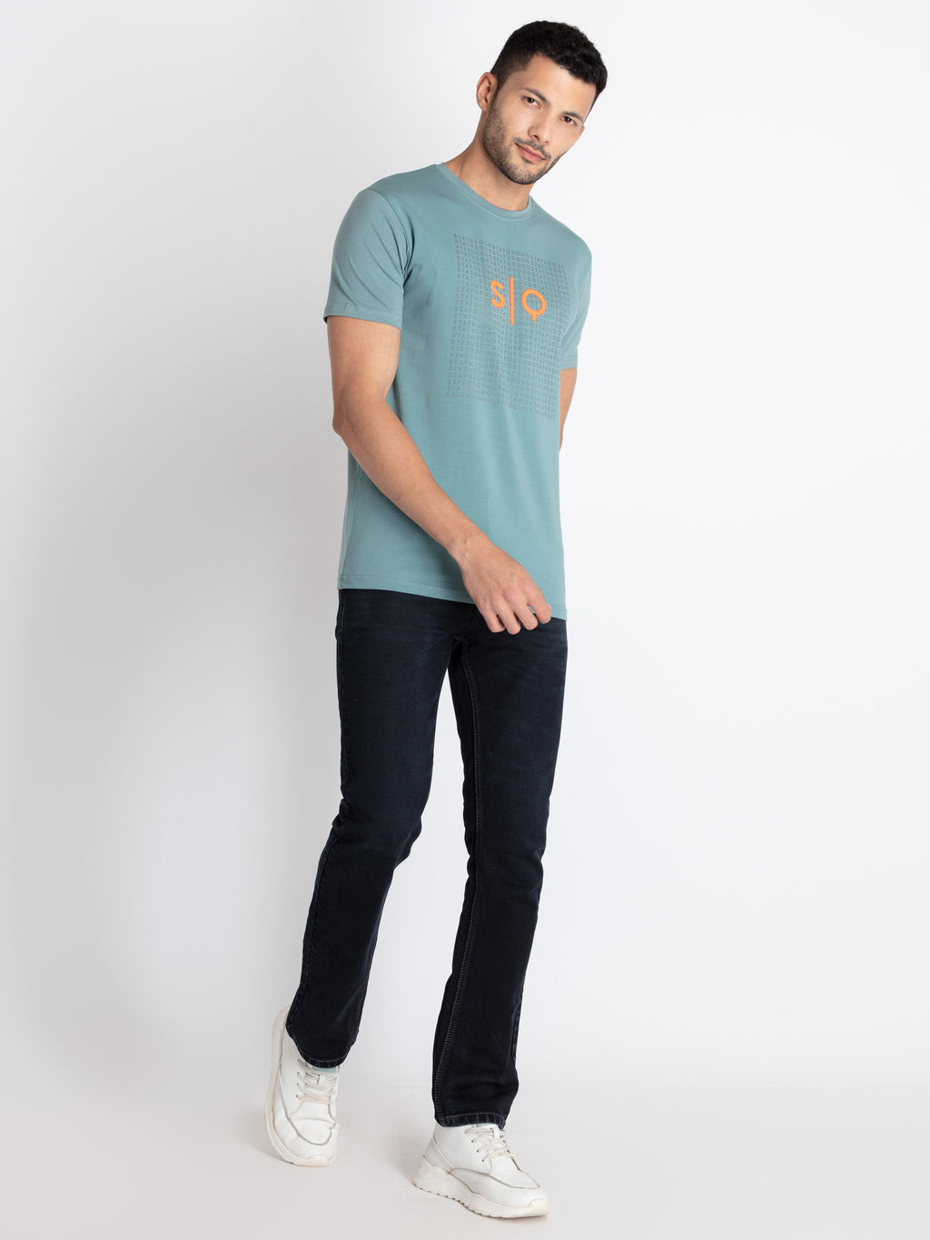 Mens Printed Round Neck T-Shirt