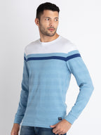Mens Striped Round Neck T-Shirt