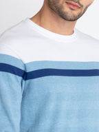 Mens Striped Round Neck T-Shirt