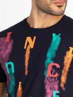 Mens Printed Round Neck T-Shirt