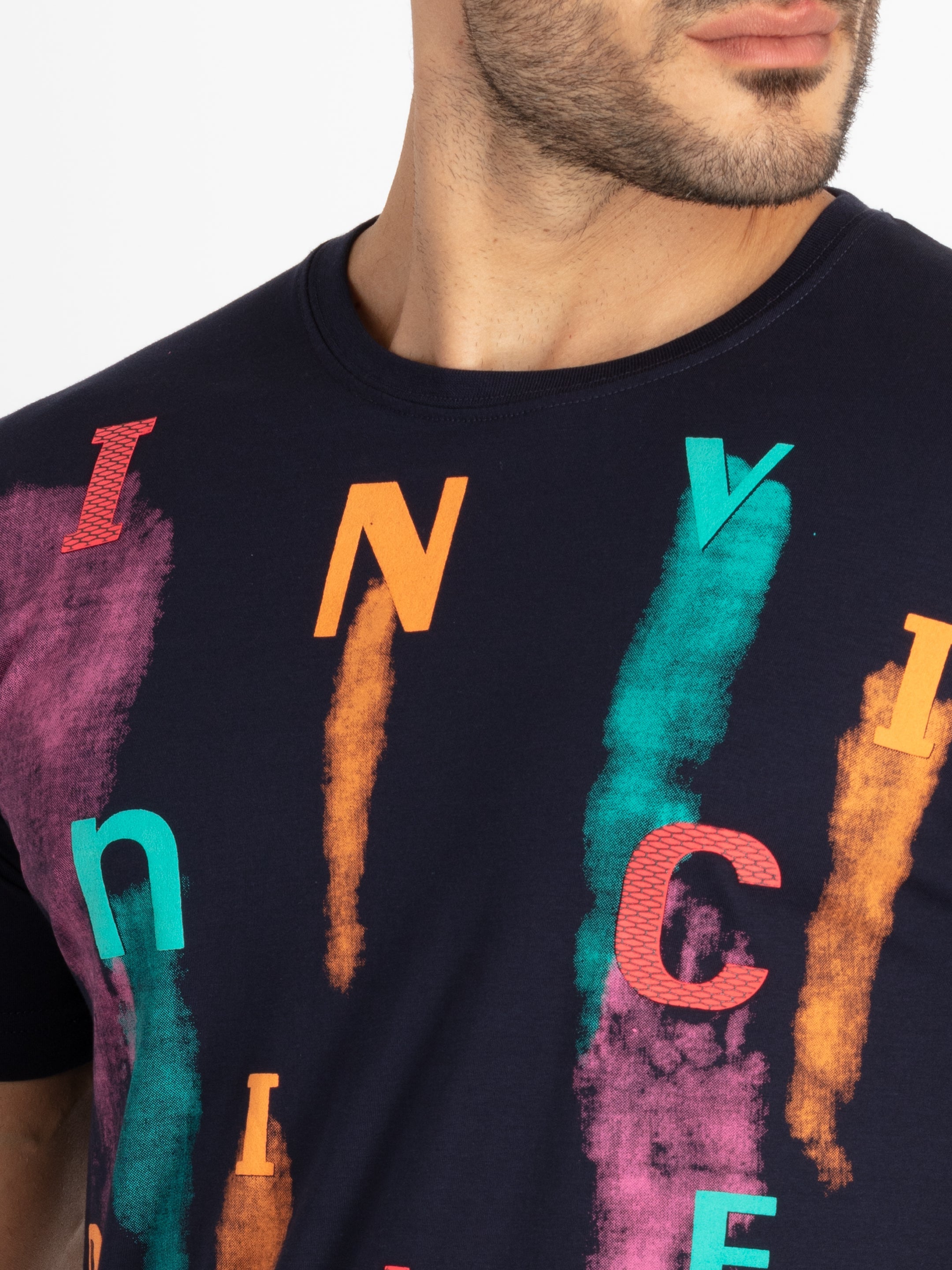 Mens Printed Round Neck T-Shirt