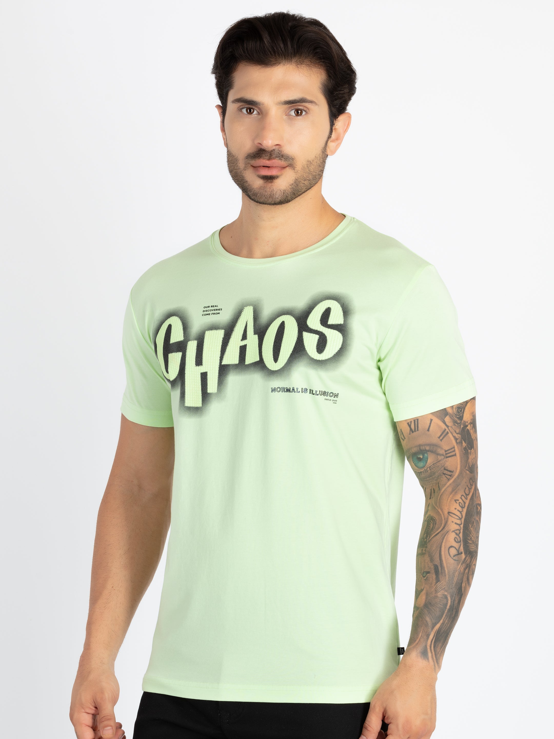 Mens Printed Round Neck T-Shirt Secondary image