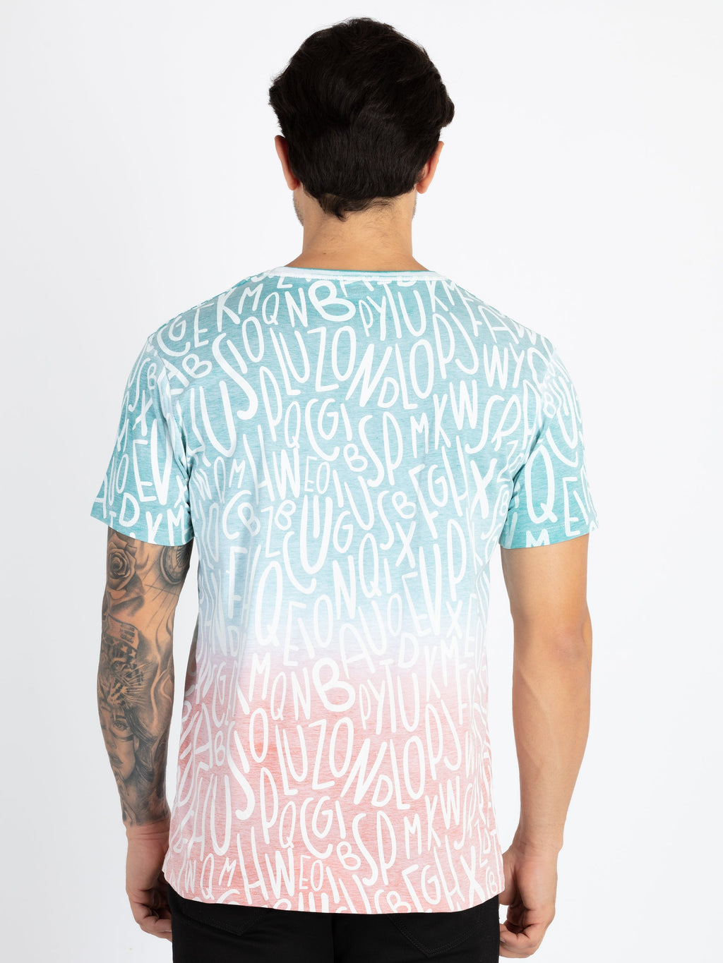 Mens All Over Printed Round Neck T-Shirt