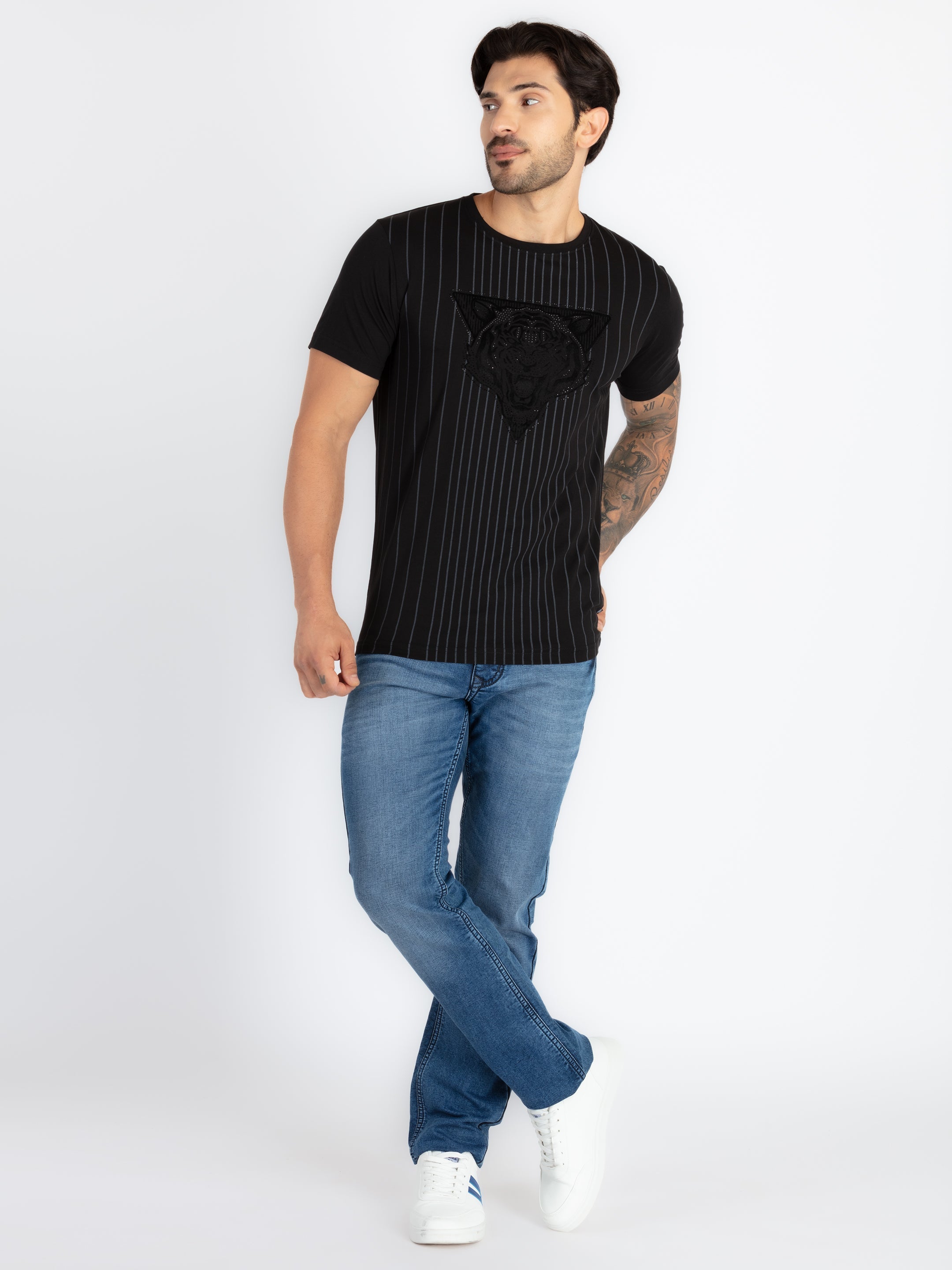 Mens Printed Round Neck T-Shirt
