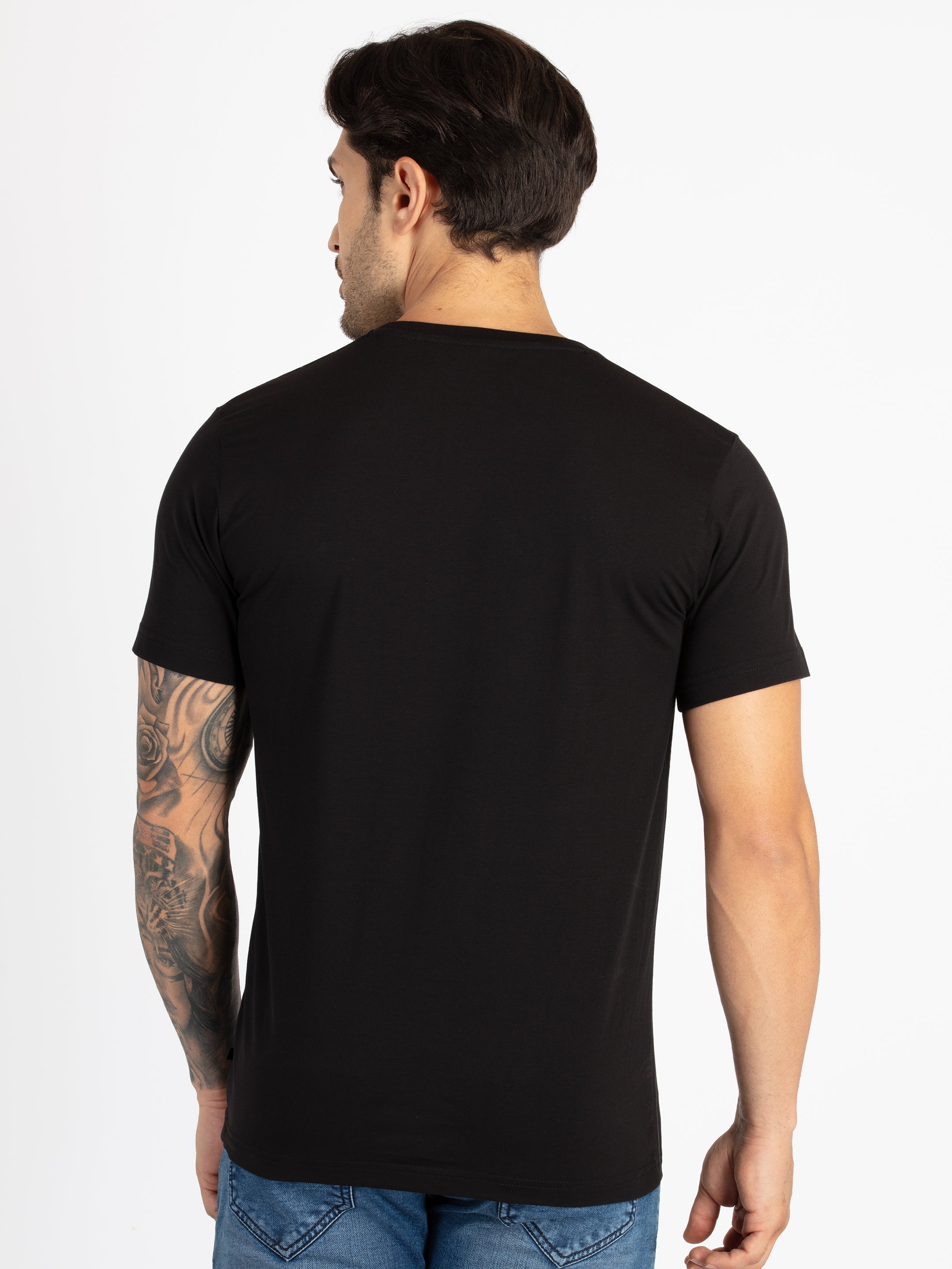Mens Printed Round Neck T-Shirt