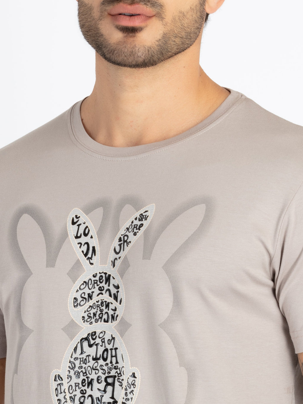 Mens Printed Round Neck T-Shirt