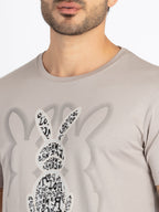 Mens Printed Round Neck T-Shirt