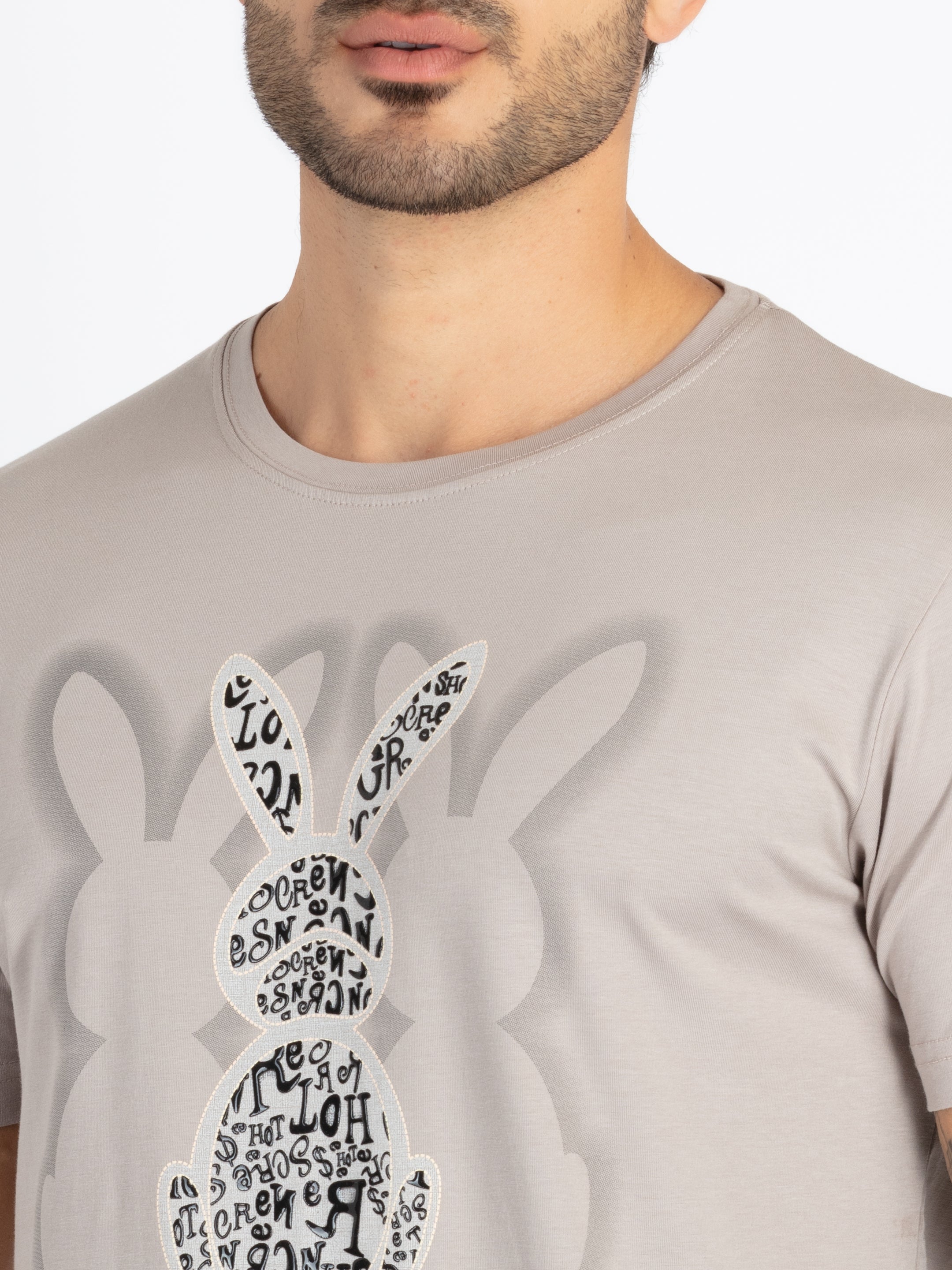 Mens Printed Round Neck T-Shirt