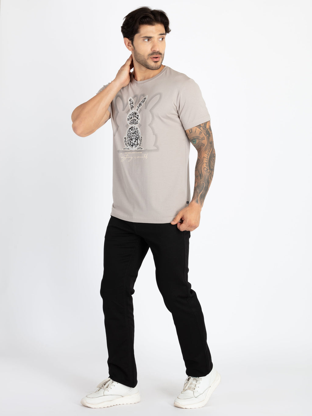 Mens Printed Round Neck T-Shirt