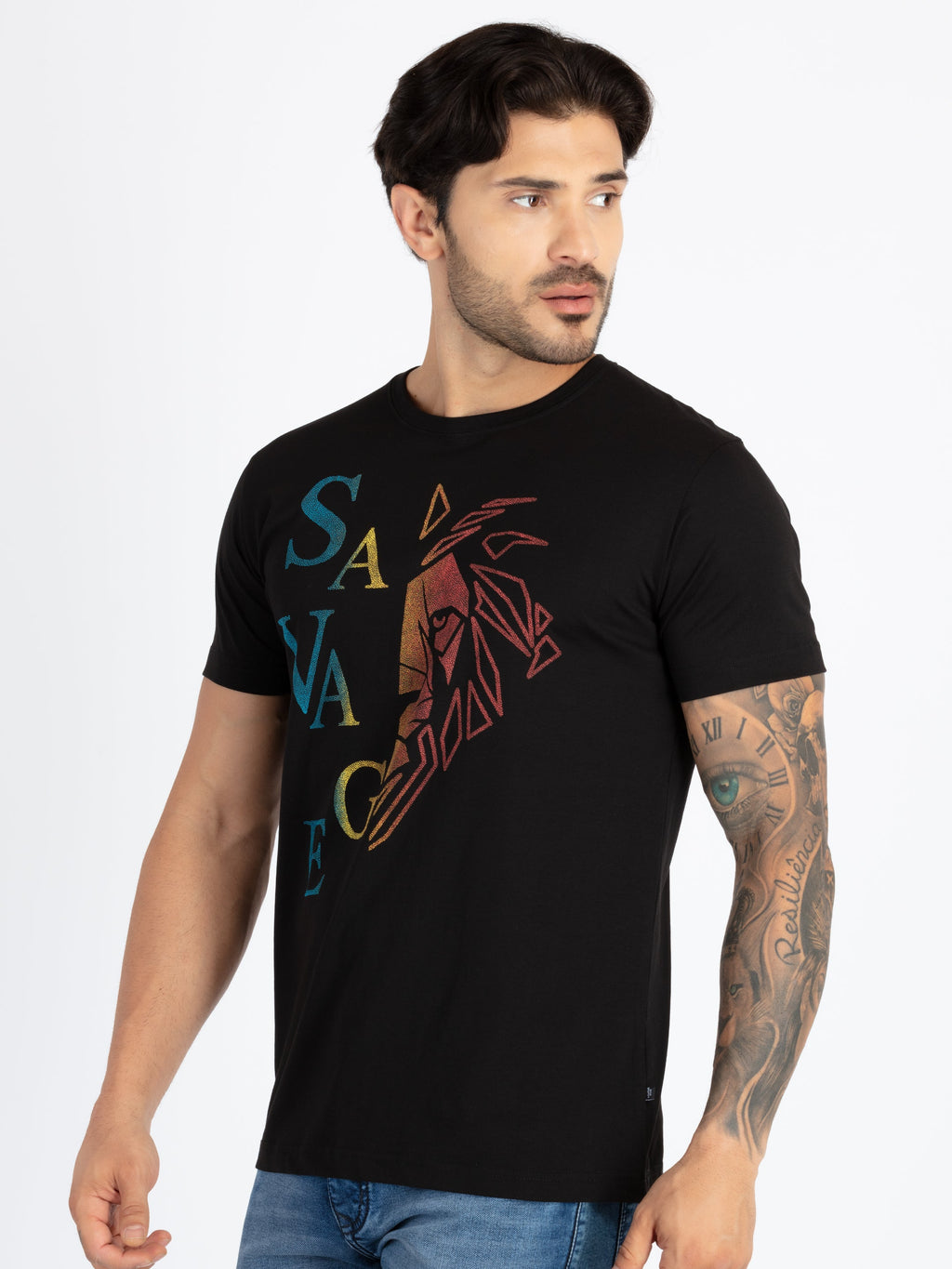 Mens Printed Round Neck T-Shirt
