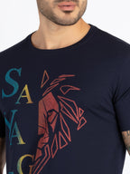 Mens Printed Round Neck T-Shirt