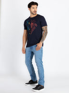 Mens Printed Round Neck T-Shirt
