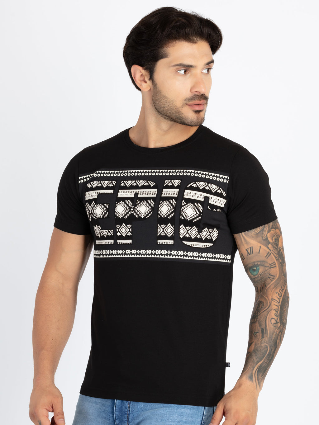 Mens Printed Round Neck T-Shirt