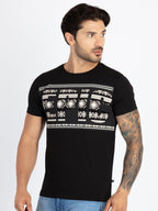 Mens Printed Round Neck T-Shirt