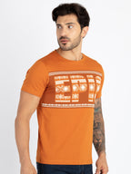 Mens Printed Round Neck T-Shirt