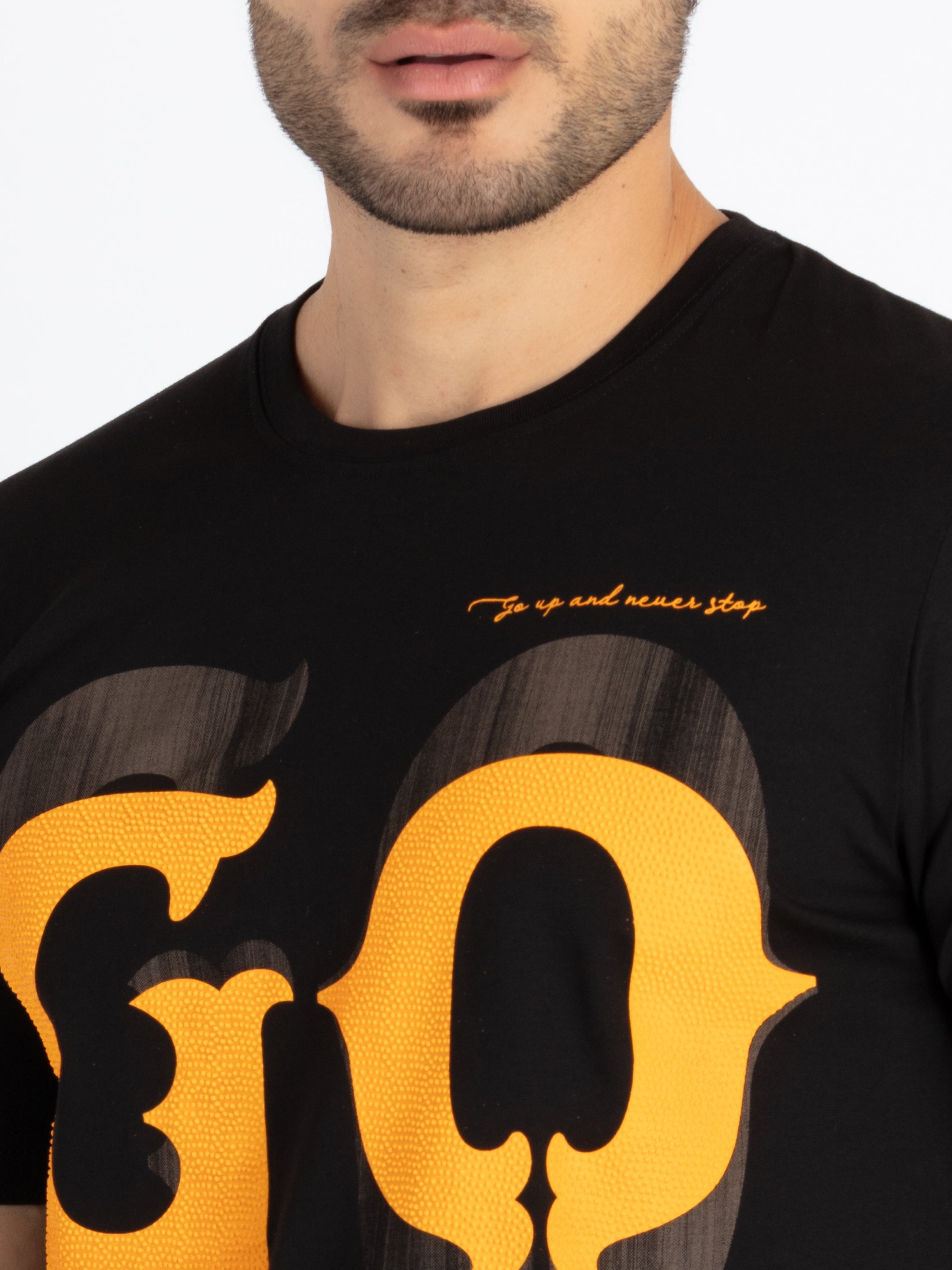 Mens Printed Round Neck T-Shirt