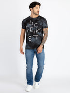 Mens All Over Printed Round Neck T-Shirt