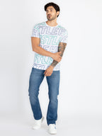 Mens All Over Printed Round Neck T-Shirt