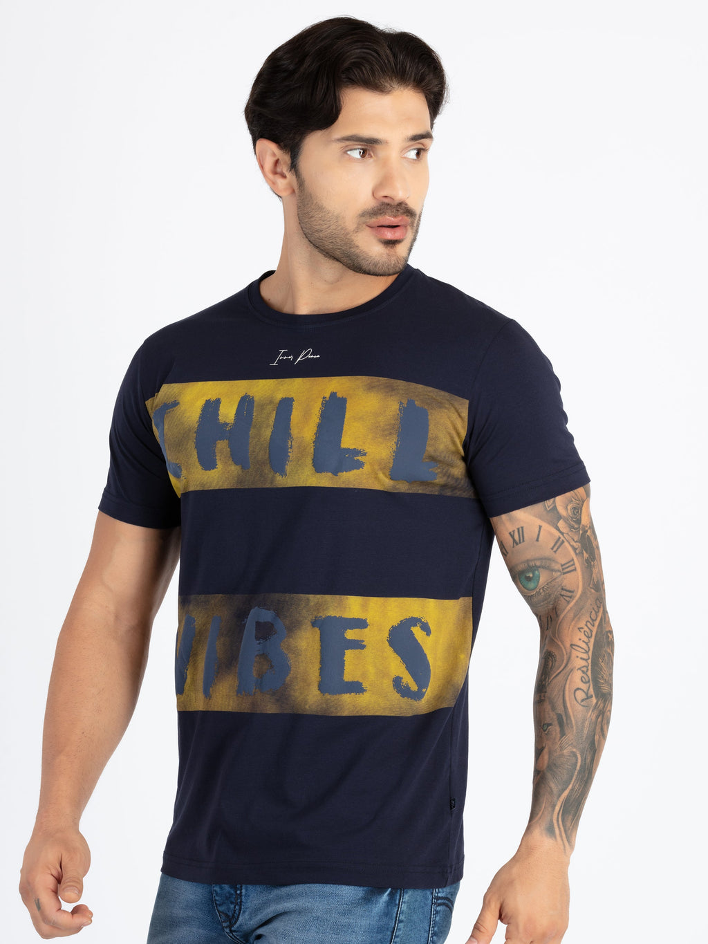 Mens Printed Round Neck T-Shirt