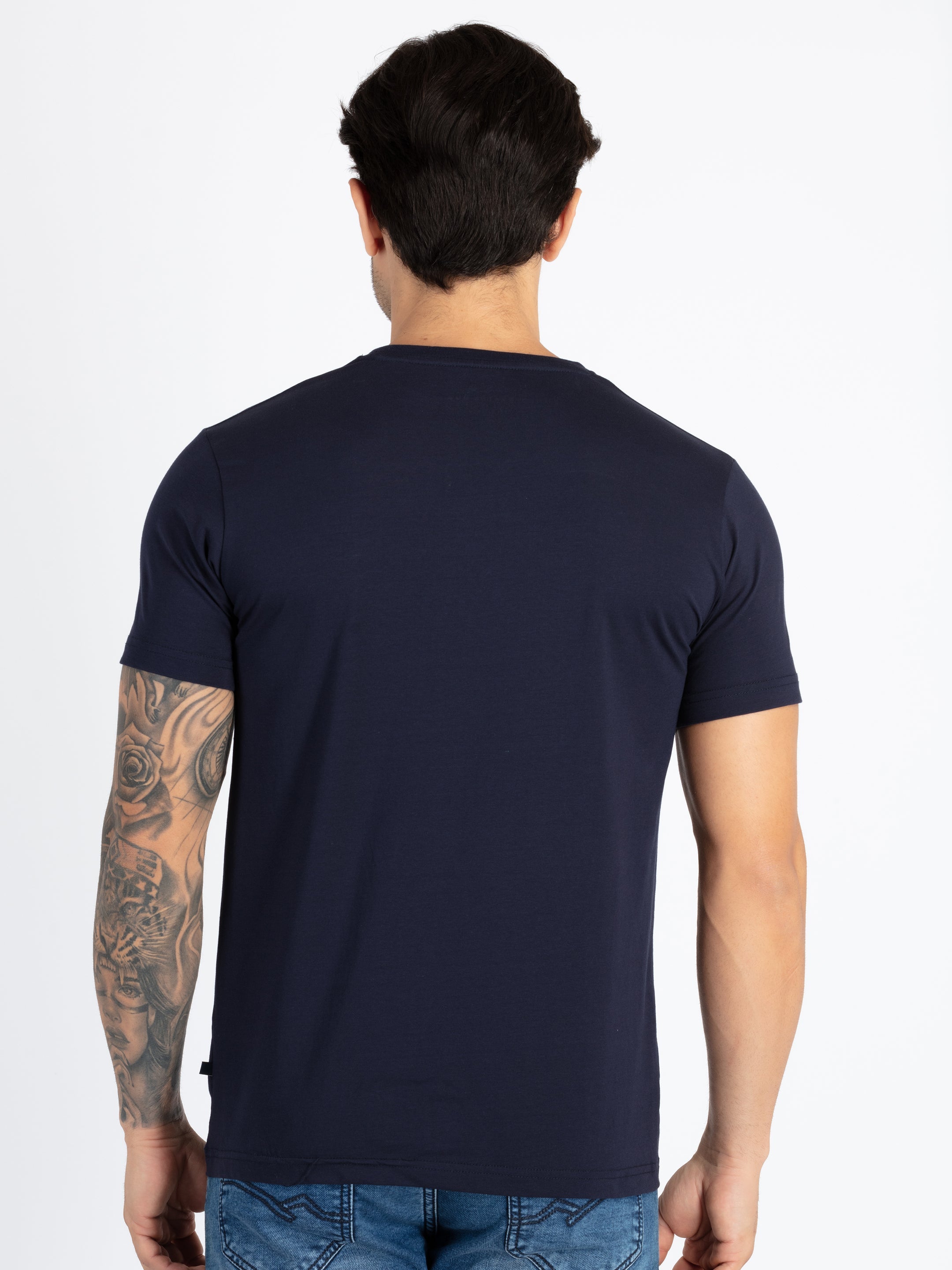 Mens Printed Round Neck T-Shirt