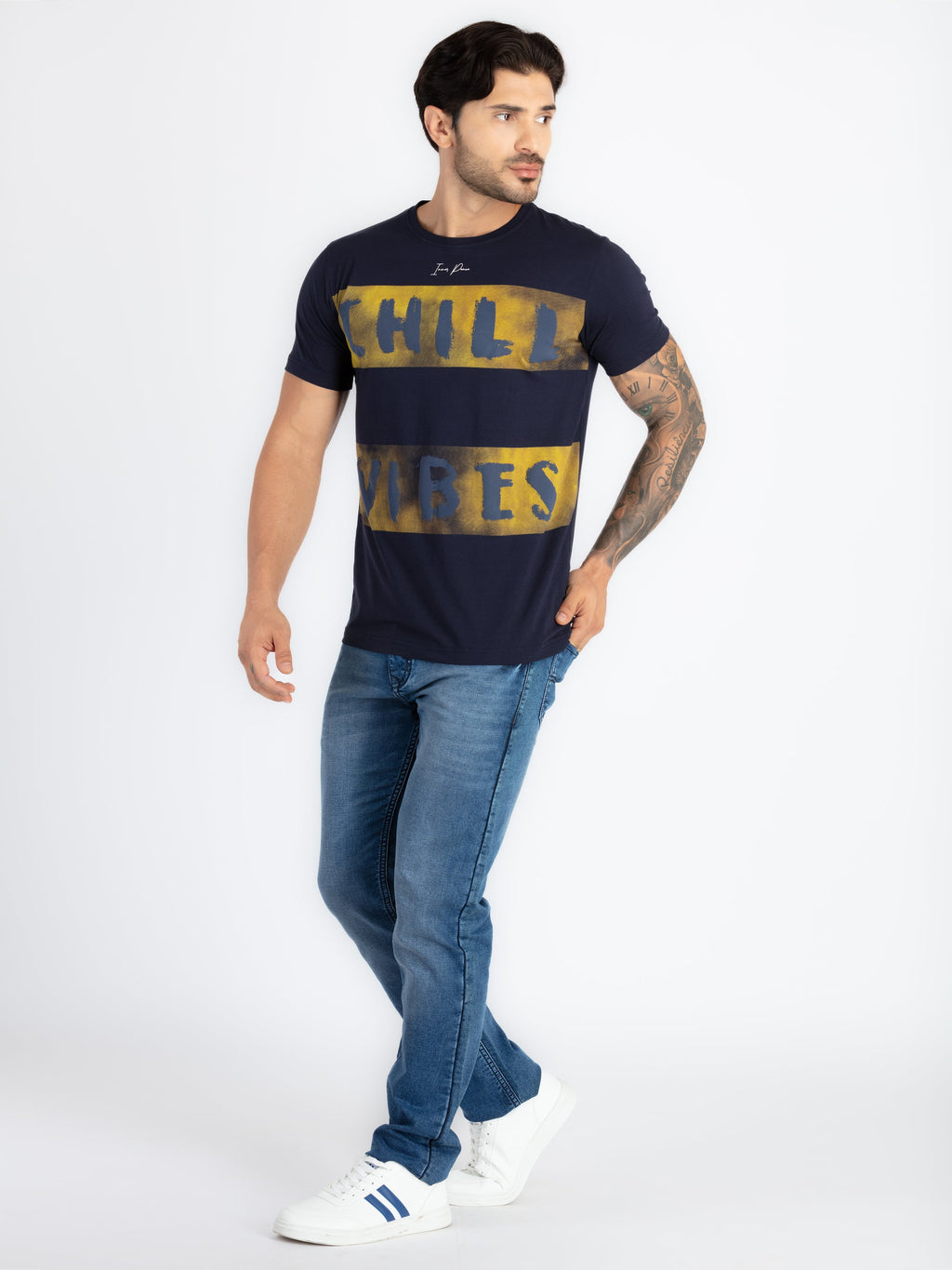 Mens Printed Round Neck T-Shirt