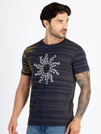 Mens All Over Printed Round Neck T-Shirt